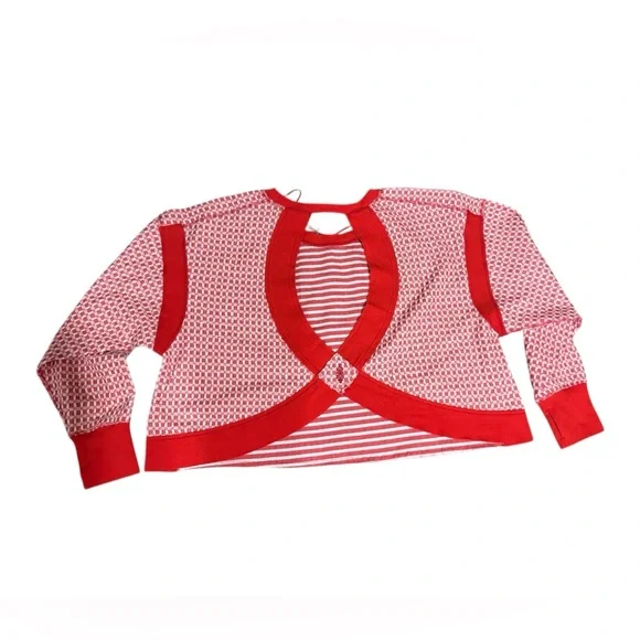 FP Movement Long Sleeve Textured My Time Tee in Victory Red Sz M NWT - Picture 8 of 9